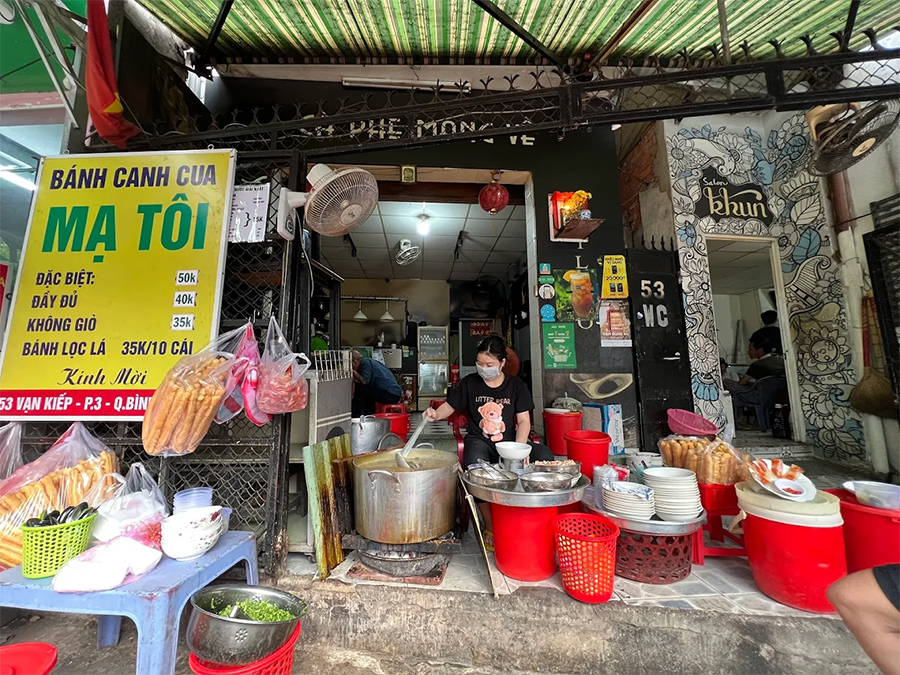Review Bánh Canh Cua Mạ Tôi Đường Vạn Kiếp, Bình Thạnh