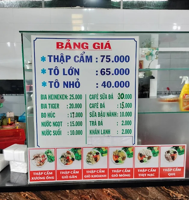 menu Quán Bánh Canh Thúy Long Hương Vũng Tàu