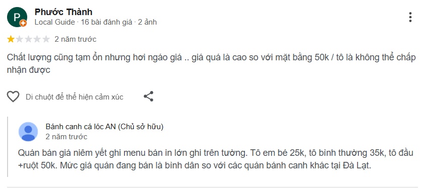 Review bánh canh cá lóc An, Trần Phú, Đà Lạt