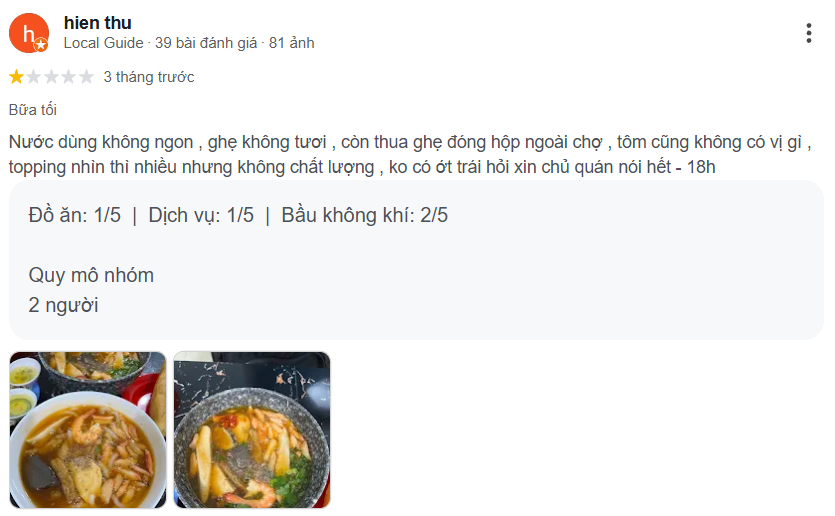 Review Bánh Canh Cua A Rơm, Hoàng Văn Thụ, Bà Rịa Vũng Tàu
