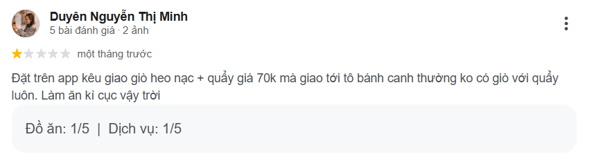 Review trải nghiệm bánh canh cua bà ba