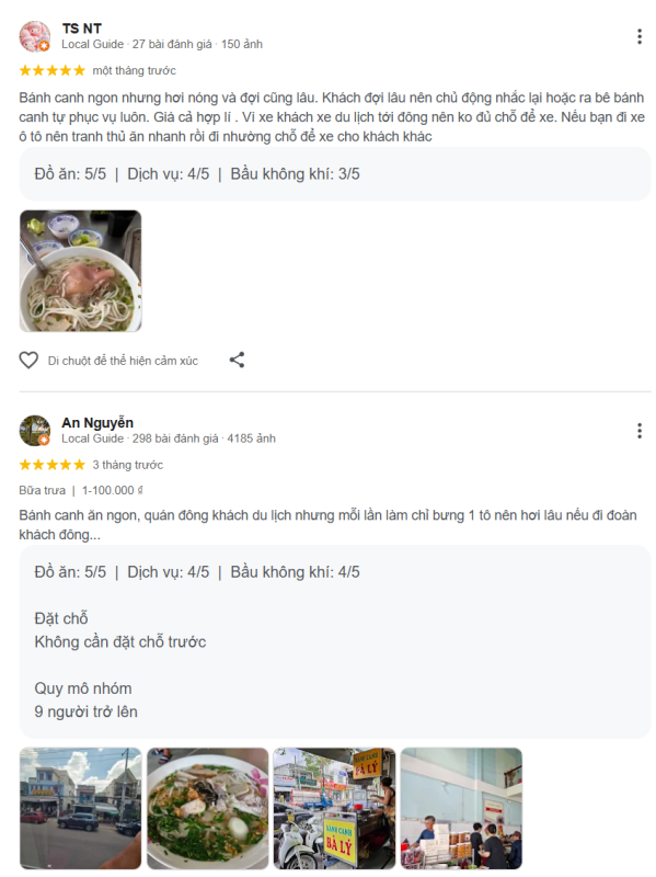 review quán bánh canh Bà Lý Trần hưng đạo, phan thiết