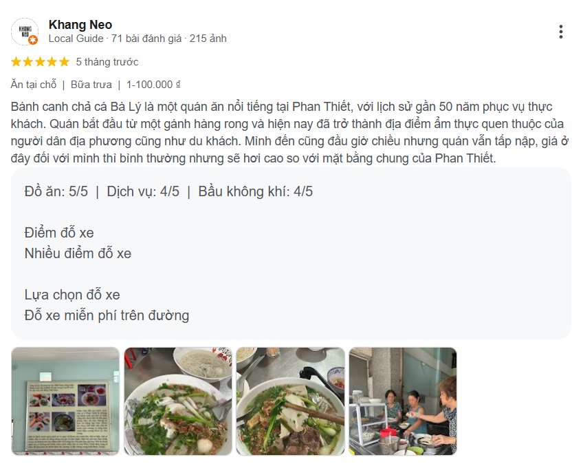 review quán bánh canh Bà Lý Trần hưng đạo, phan thiết