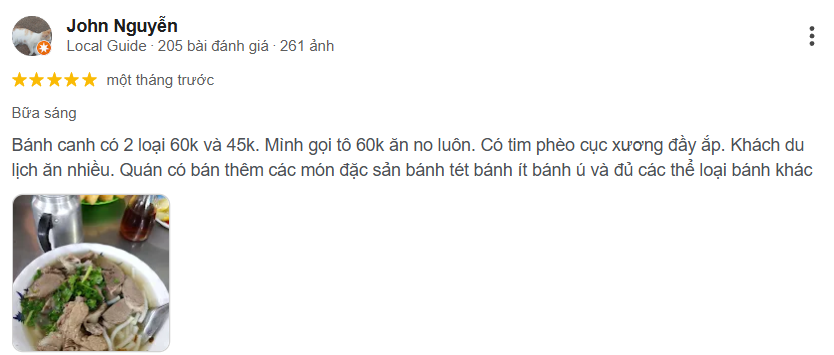 Review Bánh Cánh Bến Có Út Hảo, Châu Thành, Trà Vinh
