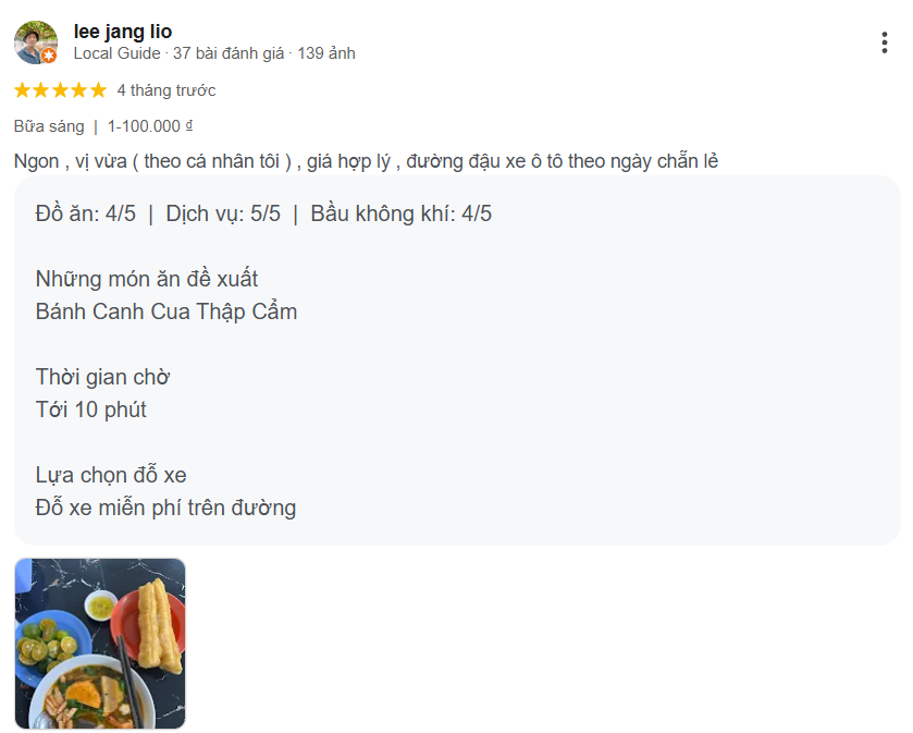 Review Bánh Canh Cua A Rơm, Hoàng Văn Thụ, Bà Rịa Vũng Tàu