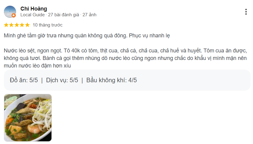Review Bánh Canh Cua A Rơm, Hoàng Văn Thụ, Bà Rịa Vũng Tàu