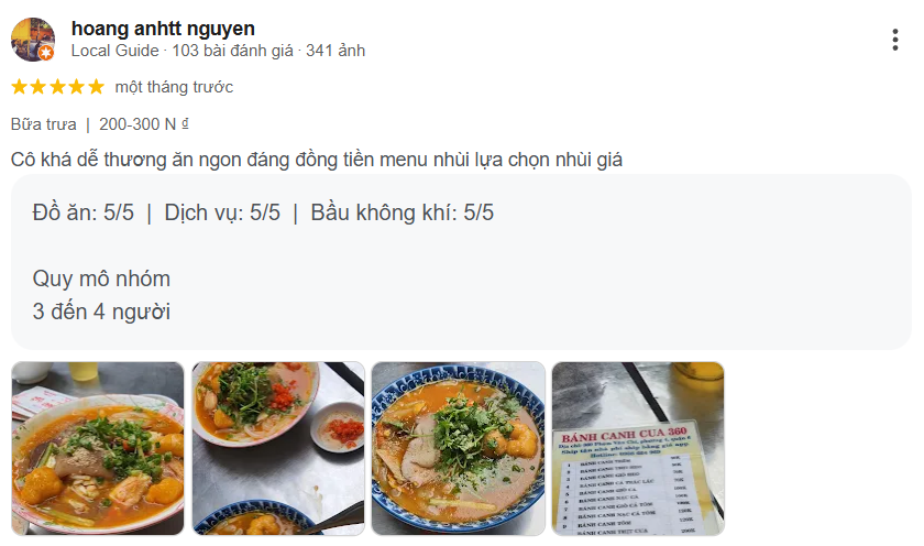 Review Bánh canh cua hẻm 360 Phạm Văn Chí, Quận 6