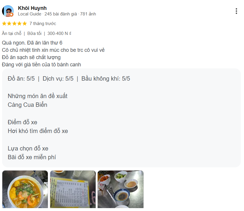 Review Bánh canh cua hẻm 360 Phạm Văn Chí, Quận 6