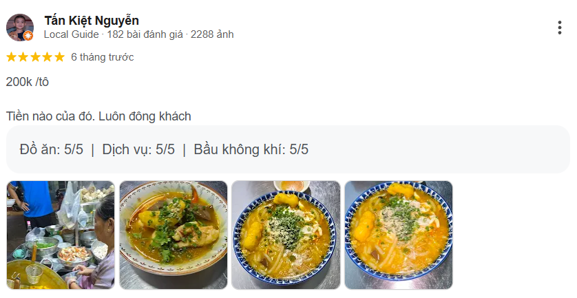 Review Bánh canh cua hẻm 360 Phạm Văn Chí, Quận 6