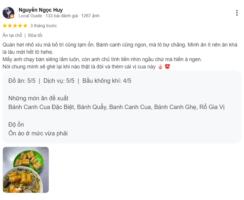 Review, trải nghiệm của khách hàng