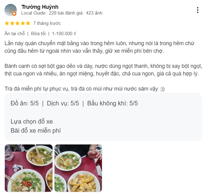 Review Bánh Canh Cua Mạ Tôi Đường Vạn Kiếp, Bình Thạnh