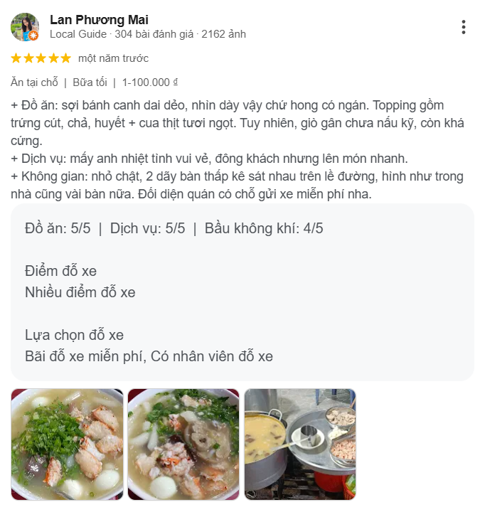 Review Bánh Canh Cua Mạ Tôi Đường Vạn Kiếp, Bình Thạnh
