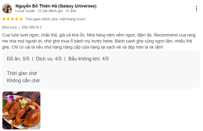 Review Bánh canh ghẹ Hoàng Long An - Ăn một lần là nhớ