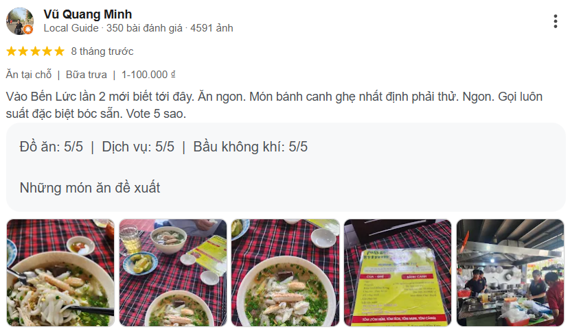 Review Bánh canh ghẹ Hoàng Long An - Ăn một lần là nhớ