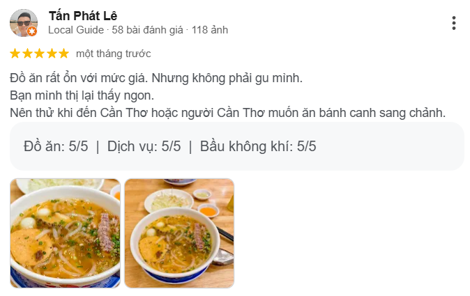 Review Bánh Canh Ghẹ, Tôm Hùm Minh Thư - Ninh Kiều, Cần Thơ