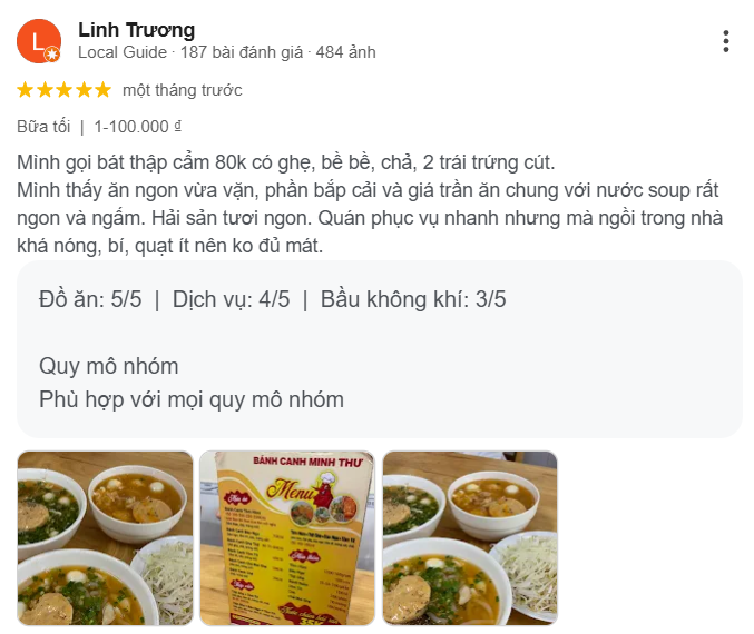 Review Bánh Canh Ghẹ, Tôm Hùm Minh Thư - Ninh Kiều, Cần Thơ