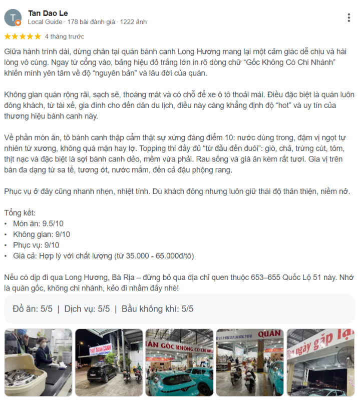 Review Quán Bánh Canh Thúy Long Hương Vũng Tàu
